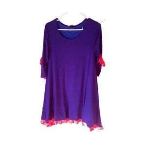 Astoria Born Blue Orange Tunic Top Size L NWT